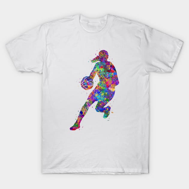 Basketball girl T-Shirt by Yahya Art